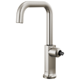 Brizo® 61007LF-SSLHP-L Kintsu® Bar Faucet with Square Spout - Less Handle, Lumicoat® Stainless