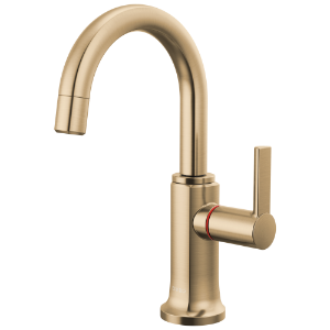 Brizo® 61306LF-H-GL-L Kintsu® Instant Hot Faucet with Arc Spout, Lumicoat® Luxe Gold