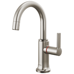 Brizo® 61306LF-H-SS-L Kintsu® Instant Hot Faucet with Arc Spout, Lumicoat® Stainless