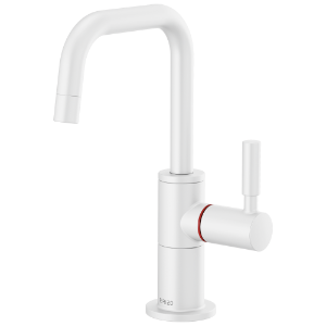 Brizo® 61365LF-H-MW Odin® Instant Hot Faucet, 1 gpm at 60 psi Flow Rate, Matte White, 1 Handle