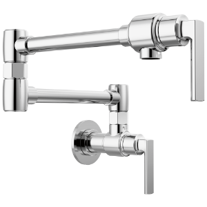 Brizo® 62806LF-PC-L Kintsu® Wall Mount Pot Filler with Lever Handle, Lumicoat® Polished Chrome