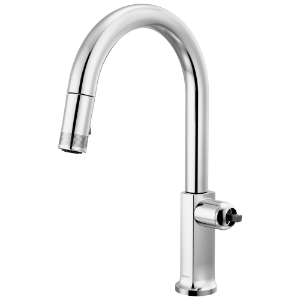 Brizo® 63006LF-PCLHP-L Kintsu® Pull-Down Faucet with Arc Spout - Less Handle, Lumicoat® Polished Chrome