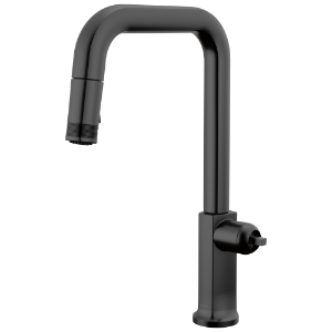 Brizo® 63007LF-BLLHP Kintsu® Pull-Down Faucet with Square Spout - Less Handle, Matte Black