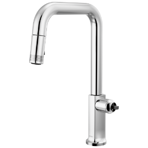 Brizo® 63007LF-PCLHP-L Kintsu® Pull-Down Faucet with Square Spout - Less Handle, Lumicoat® Polished Chrome