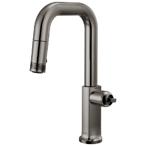 Brizo® 63907LF-BNXLHP-L Pull-Down Faucet with Square Spout, Kintsu®, Black Onyx, 1 Handle, 1.8 gpm