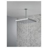 DELTA® 52161-PR25 Universal Showerhead with H2Okinetic® Technology and Touch-Clean® Technology, 2.5 gpm Max Flow, 1 Spray, 12 in L x 12 in W x 2-5/8 in H Head, Lumicoat® Chrome