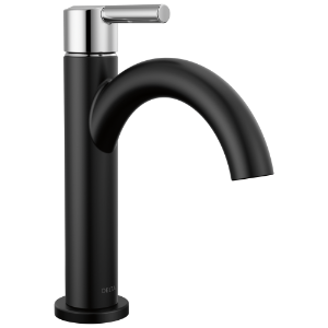 DELTA® 15749LF-CS Nicoli™ Single Handle Bathroom Faucet, Matte Black/Chrome