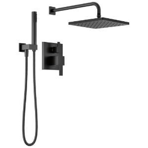 DELTA® 342701-BL Modern Monitor® 14 Series Shower with Raincan, Hand Shower & Rough Valve, Matte Black