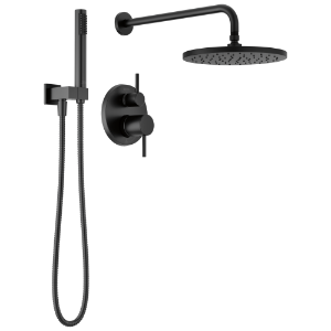 DELTA® 342702-BL Modern Monitor® 14 Series Shower with Raincan, Hand Shower & Rough Valve, Matte Black