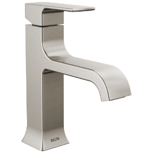 DELTA® 539-SSMPU-DST Velum™ Single-Handle Bathroom Faucet, 1.2 gpm Flow Rate, 3-3/4 in H Spout, 1 Handle, Pop-Up Drain, 1, 3 Faucet Holes, Stainless
