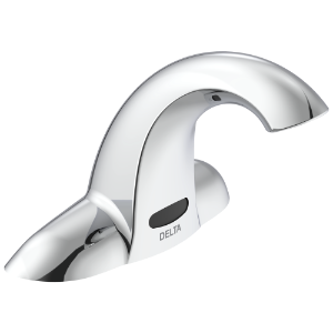 DELTA® Commercial 591TF1228TR Two Handle Electronic Faucet, Chrome, 1.5 gpm Flow Rate
