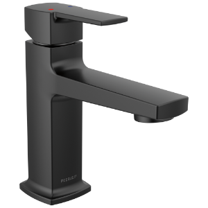 Peerless® P1571LF-BL Ezra™ Single-Handle Bathroom Faucet, 1 gpm Flow Rate, 6-5/16 in H Spout, 1 Handle, Pop-Up Drain, 1, 3 Faucet Holes, Matte Black