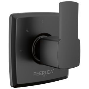 Peerless® PTT14371-BL Ezra™ In-Wall Diverter Trim, Matte Black