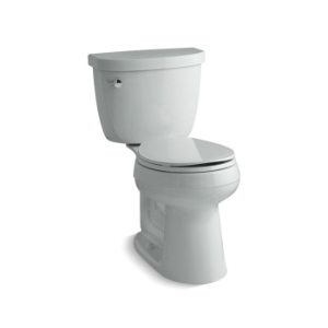 Kohler® 3888-95 2-Piece Toilet, Cimarron® Comfort Height®, Round Bowl, 16-1/2 in H Rim, 12 in Rough-In, 1.6 gpf, Ice Grey