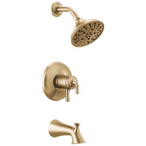 DELTA® T17433-CZ Round Plate Tub Shower Trim, 1.75 gpm Shower, Champagne Bronze