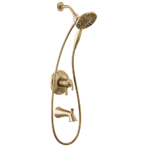 DELTA® T17433-CZ-I Round Plate Tub Shower Trim, 1.75 gpm Shower, Champagne Bronze