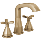 DELTA® 357766-CZ-PR-MPU-DST Stryke® Traditional Bathroom Faucet, 1.2 gpm Flow Rate, 5-3/8 in H Spout, 4 to 16 in Center, Champagne Bronze, 2 Handles, Pop-Up Drain
