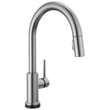 DELTA® 9159TL-AR-DST Trinsic® Touchless Kitchen Faucet, 1.8 gpm Flow Rate, Arctic Stainless, 1 Handle, 1 Faucet Hole
