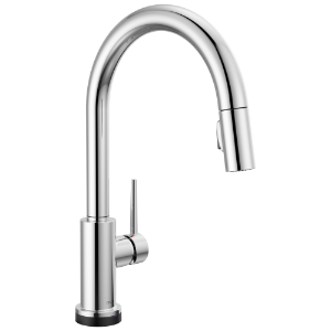 DELTA® 9159TL-DST Trinsic® Touchless Kitchen Faucet, 1.8 gpm Flow Rate, Chrome, 1 Handle, 1 Faucet Hole