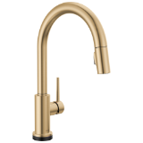 DELTA® 9159TLV-CZ-DST Trinsic® Touchless Kitchen Faucet, 1.8 gpm Flow Rate, Champagne Bronze, 1 Handle, 1 Faucet Hole
