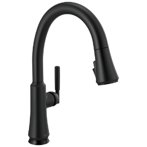 DELTA® 9179TL-BL-DST Coranto™ Touchless Kitchen Faucet, 1.8 gpm Flow Rate, Matte Black, 1 Handle, 1 Faucet Hole