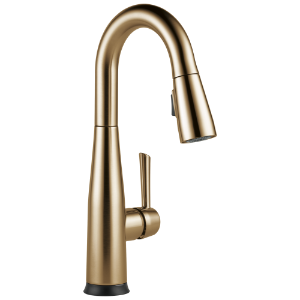 DELTA® 9913T-CZ-DST Pull-Down Bar Prep Faucet, Essa®, Champagne Bronze, 1 Handle, 1.8 gpm