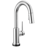 DELTA® 9959TL-DST Pull-Down Bar Prep Faucet, Trinsic®, Chrome, 1 Handle, 8 in Center, 1.8 gpm