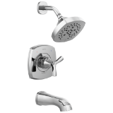 DELTA® T144766-PR 14 Series Rough-In Tub and Shower, 1.75 gpm Shower, Chrome