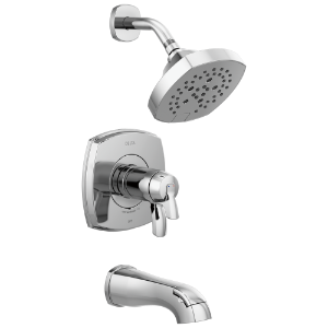 DELTA® T17T476-PR 17T Thermostatic Tub and Shower, 1.75 gpm Valve, 1.75 gpm Shower, Chrome
