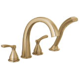 DELTA® T4777-CZ-PR Stryke® Single Setting Roman Tub Trim, 1.75 gpm Flow Rate, 8 to 16 in Center, Champagne Bronze, 2 Handles