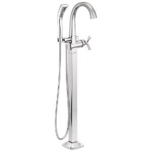 DELTA® T47776-PR-FL Stryke® Floor Mount Tub Filler Trim , Lumicoat® Chrome