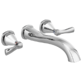 DELTA® T5776-PR-WL Stryke® Deck Mount Tub Filler, 8 gpm Flow Rate, 8 in Center, Chrome, 2 Handles, Commercial
