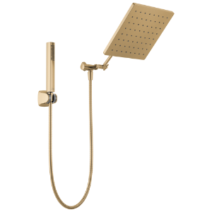 DELTA® 75527-CZ Soft Shower Head and Hand Held, 1.75 gpm Flow Rate, 80 psi Pressure, Champagne Bronze