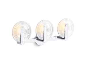 Kohler® 38398-SC03S-CPL Hint® Three-Light Sconce, Polished Chrome