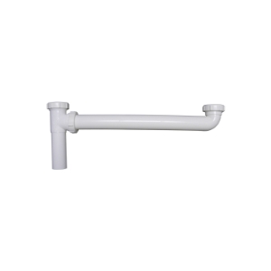 End Outlet Continuous Waste With Baffle Tee, 1-1/2 in Slip Joint Nominal, Polypropylene, White redirect to product page