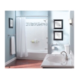 Moen® LR2352DBN Grab Bar with Integrated Toilet Paper Holder, Home Care®, 8 in L x 1 in Dia, Brushed Nickel, Stainless Steel