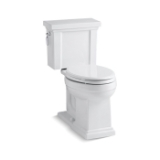 Kohler® 3950-0 2-Piece Toilet, Tresham® Comfort Height®, Elongated Bowl, 16-1/2 in H Rim, 12 in Rough-In, 1.28 gpf, White