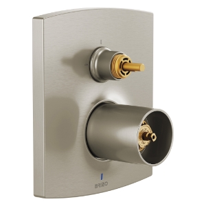 Brizo® T75P506-NKLHP 1400 Universal Valve Trim with 3-Setting Integrated Diverter, 5 gpm Valve, Luxe Nickel