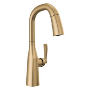 DELTA® 9976-CZ-PR-DST Stryke® Single Handle Pull-Down Bar/Prep Faucet, Lumicoat® Champagne Bronze
