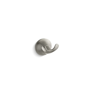 Kohler® 11375-BN Sculpted Robe Hook, Forte®, 2 Hooks, 2-11/16 in OAD x 2-5/8 in OAH, Metal, Vibrant® Brushed Nickel