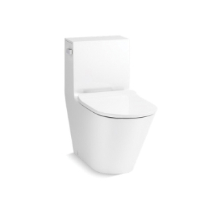 Kohler® 22378-0 1-Piece Compact Dual-Flush Toilet, Brazn™, Elongated Bowl, 15-9/16 in H Rim, 12 in Rough-In, 1.28 gpf, White