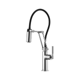 Brizo® 63243LF-PC Litze® Articulating Kitchen Faucet, 1.8 gpm Flow Rate, Swivel Spout, Polished Chrome, 1 Handle