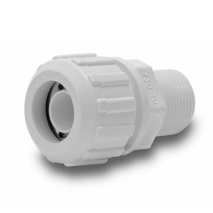 NDS® FLO-LOCK™ 730-10 700 Male Tube Adapter, 1 in, MNPT x TS, PVC