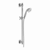 DELTA® 51308 Hand Shower, 3 in Dia 3 Shower Head, 2 gpm Flow Rate, 60 to 82 in L Hose, 1/2 in Female Connection, Chrome