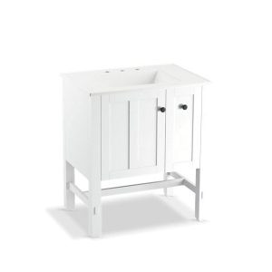 Kohler® 5289-1WA Tresham® Vanity, 34-1/2 in OAH x 30 in OAW x 22 in OAD, Freestanding Mount, Linen White Cabinet