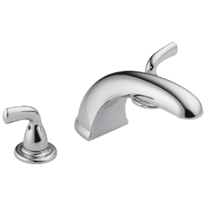 DELTA® BT2710 Roman Tub Trim, Foundations®, 18 gpm Flow Rate, 8 to 16 in Center, Chrome, 2 Handles, Function: Traditional