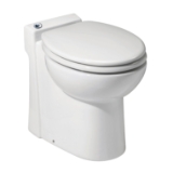 1-Piece Dual-Flush Toilet System, Round Bowl, 13/16 gpm, White, Import