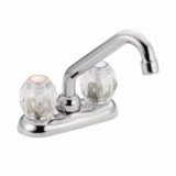 Moen® 4975 Chateau® Centerset Laundry Faucet, 2.2 gpm Flow Rate, 4 in Center, Chrome, 2 Handles