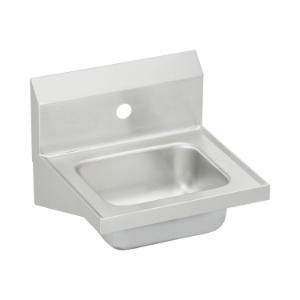 Elkay® CHS17161 Handwash Sink, Rectangle Shape, 15-1/2 in W x 13 in D x 16-3/4 in H, Wall Mount, Stainless Steel, Buffed Satin