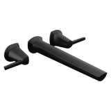 DELTA® T5771-BLWL Galeon™ Wall Mount Tub Filler, 12 gpm Flow Rate, 8 in Center, Matte Black, 2 Handles, Commercial/Residential